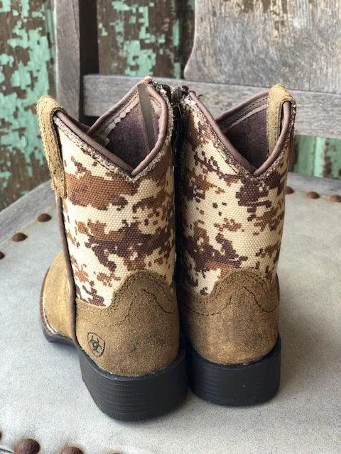 Ariat Toddler Lil Stompers Patriot Desert Camo Square Toe Boots A441000644