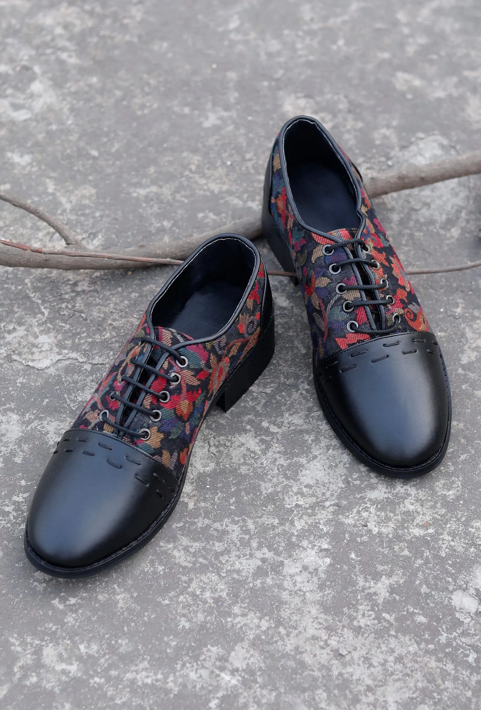 Black Kani Cruelty Free Oxford Shoes