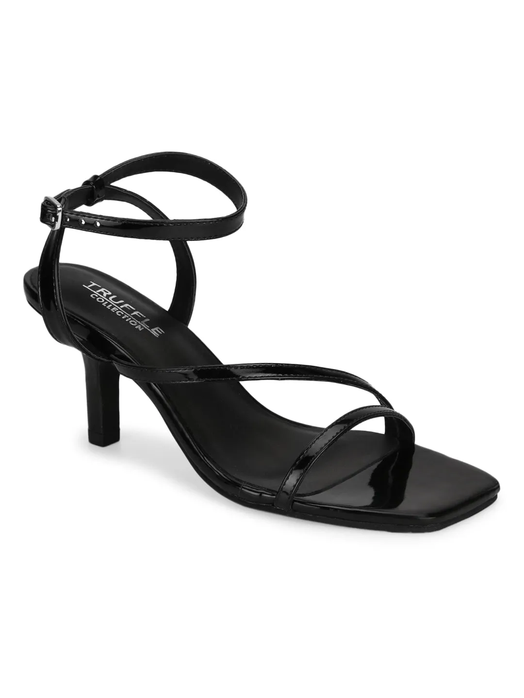 Black Patent Strappy Stilettos (TC-ST-1226-BLKPU)