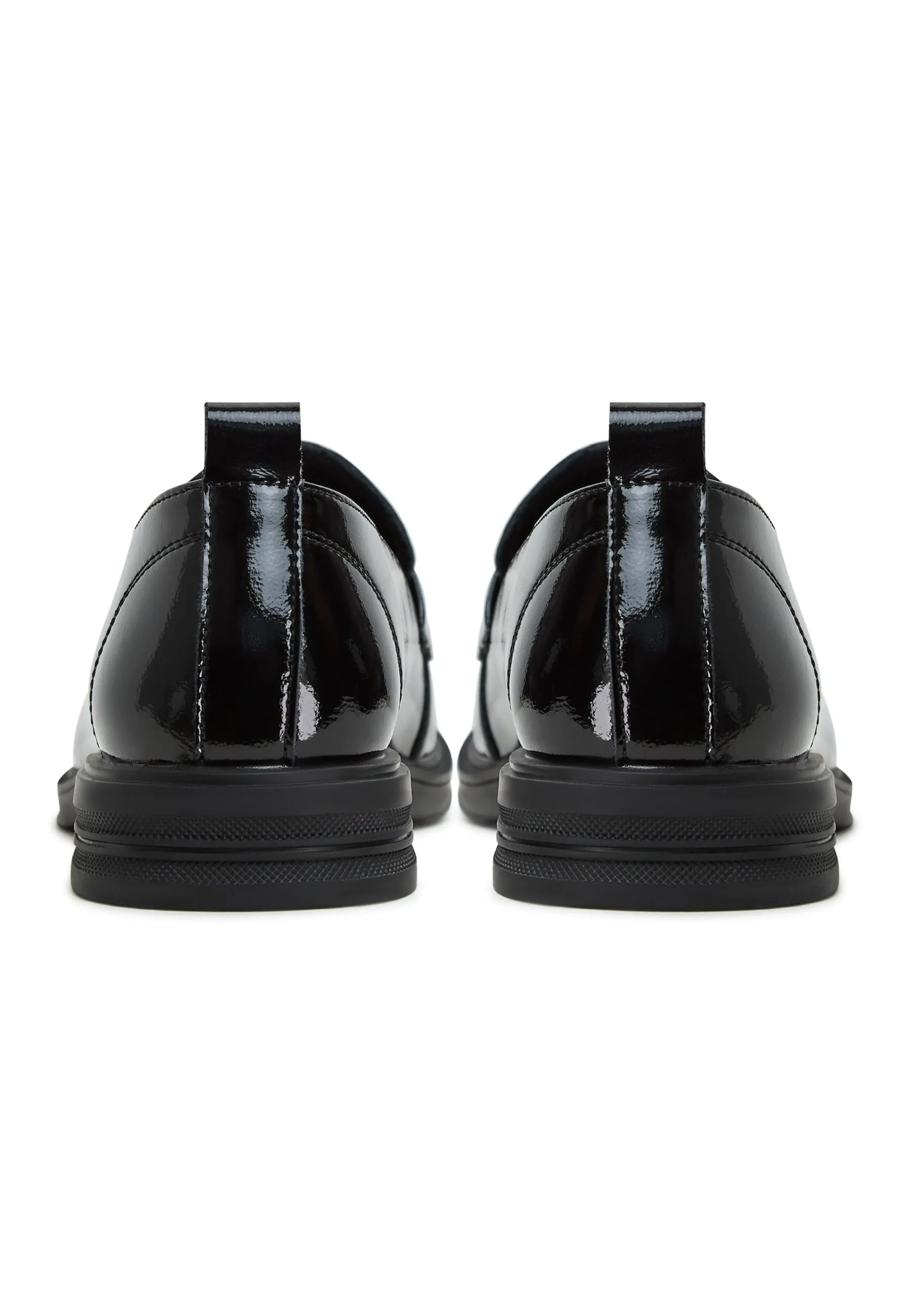 Block Heels Loafers - Black