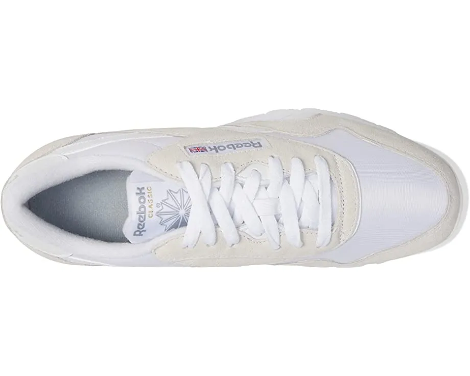 Classic Nylon Reebok Lifestyle Sneakers, white