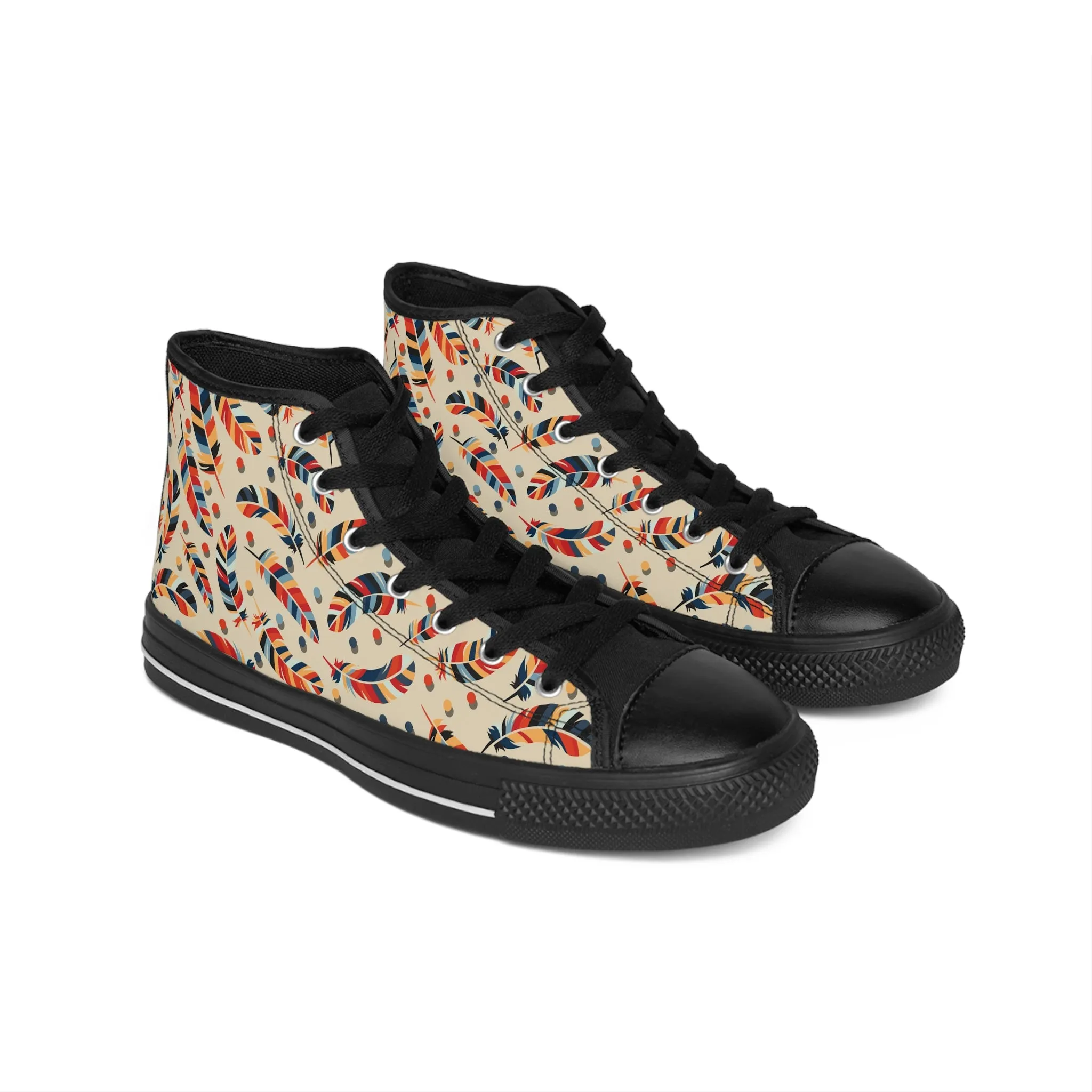 Colorful Feathers Women's Classic Sneakers