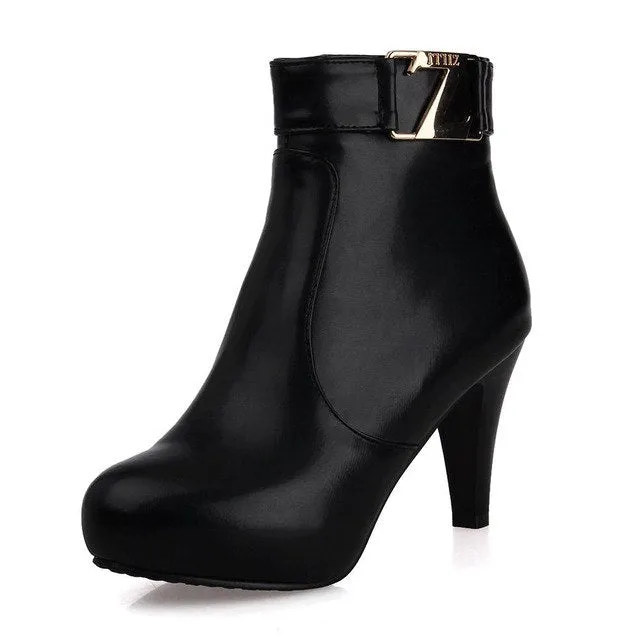 Elegant High Heels Party Ankle Boots