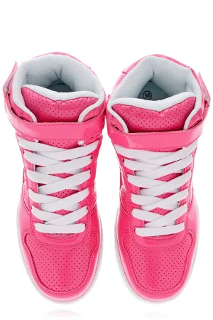 FREDDIE Fuchsia Patent Sneakers