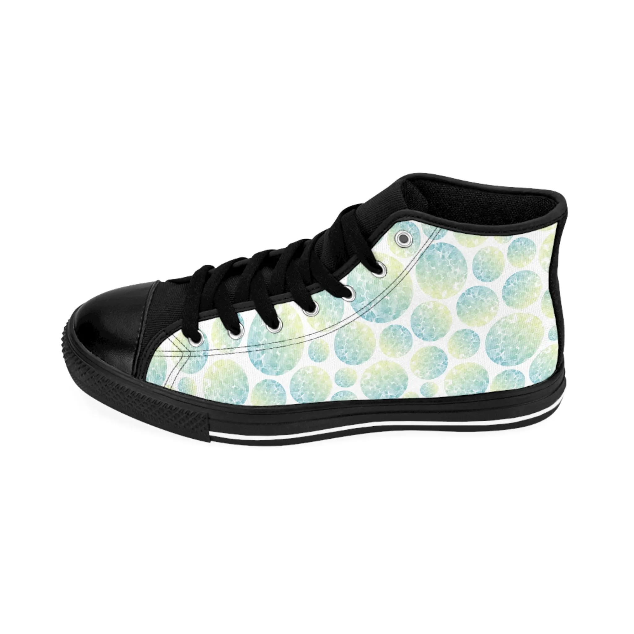 Green Bubbles Women's Classic Sneakers