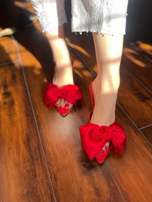 Hannah Bow Heels - Red