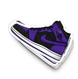 Jordan 1 Mid "Black Dark Concord" Sneaker Sticker