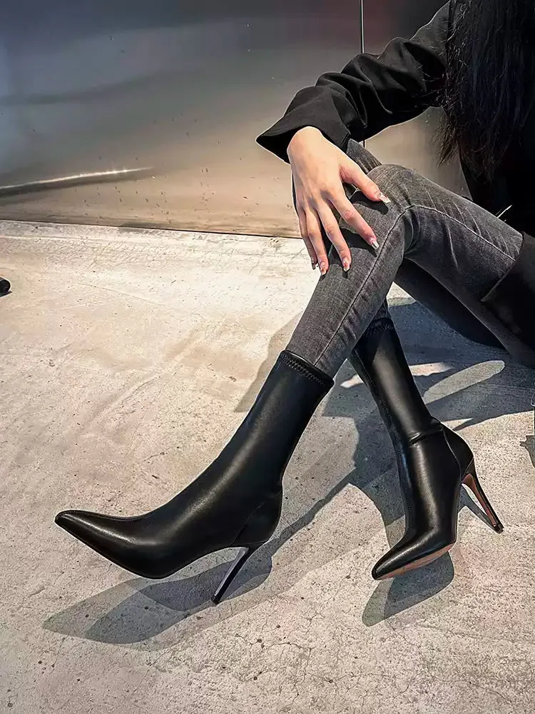 Keara Pointed Toe Ankle Boots