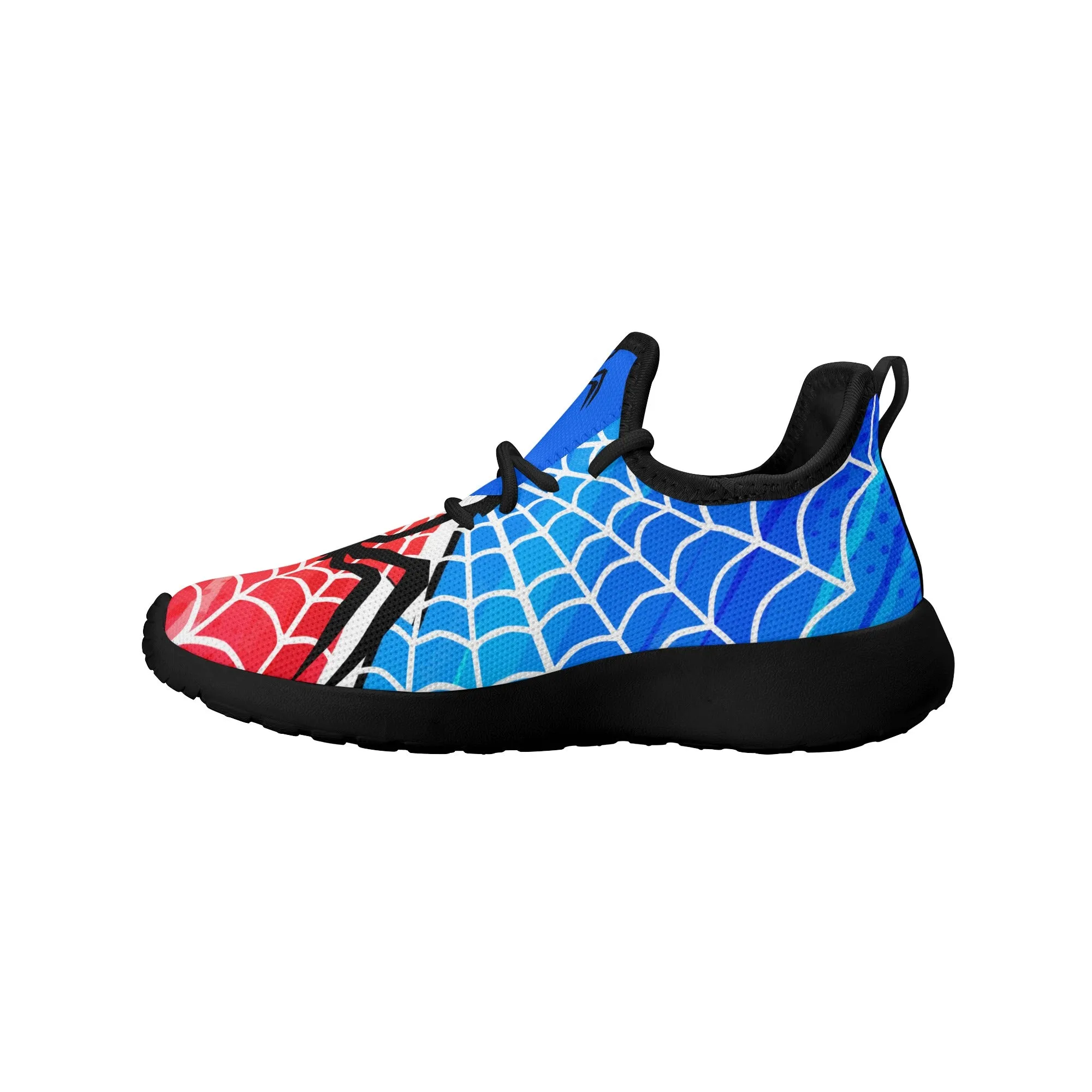 Kids Running Shoes | Breathable Kids Sneakers | Unisex Children's Mesh Knit Trainers | Spiderman web