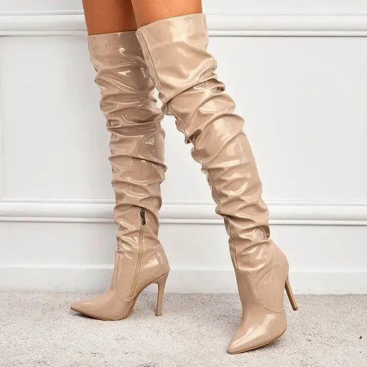 Knee High Long Boots Women Fashion Super High Heel Party