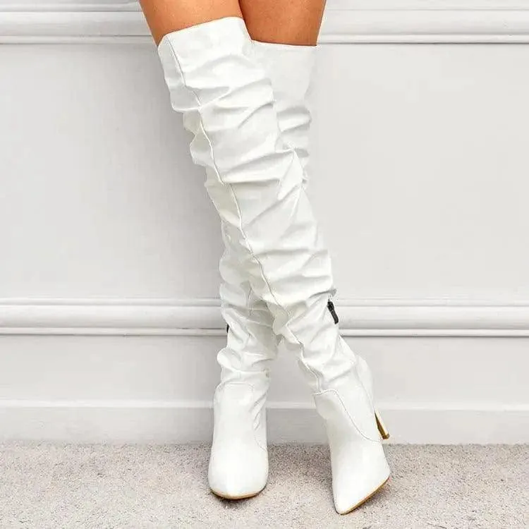 Knee High Long Boots Women Fashion Super High Heel Party