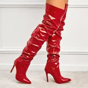 Knee High Long Boots Women Fashion Super High Heel Party