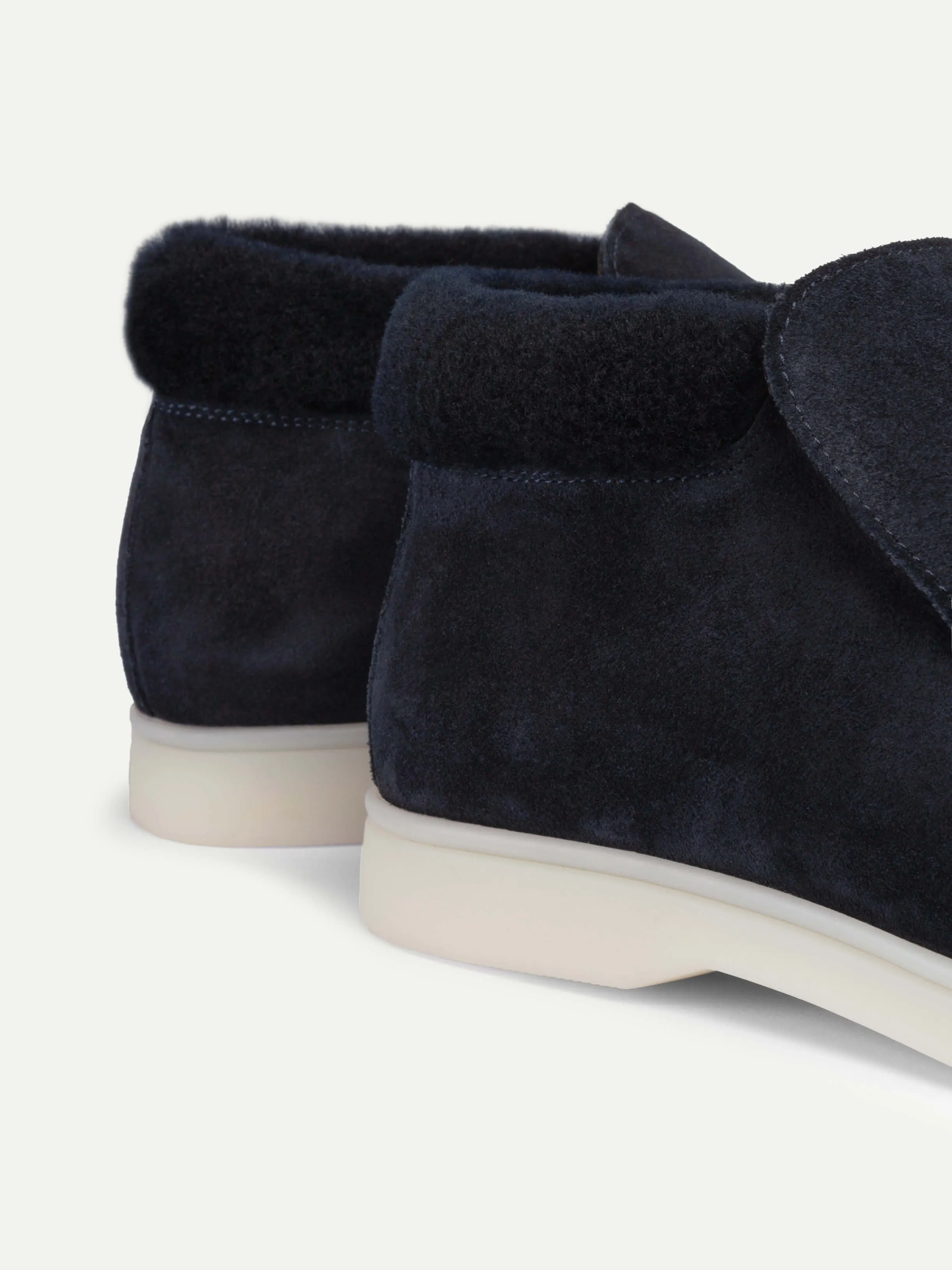 Lady Dark Blue City Loafer Fur