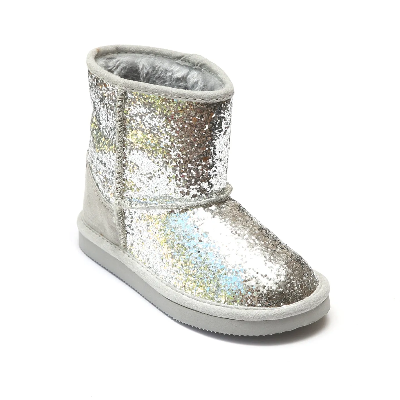 L'Amour Girls Glitter Furry Boots