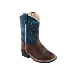 Old West Kid's Cowboy Shaft Blue Boots