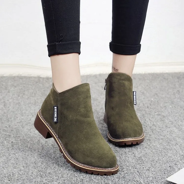 Owlkay Comfortable Fashionable Low-heeled Cotton Women's Boots