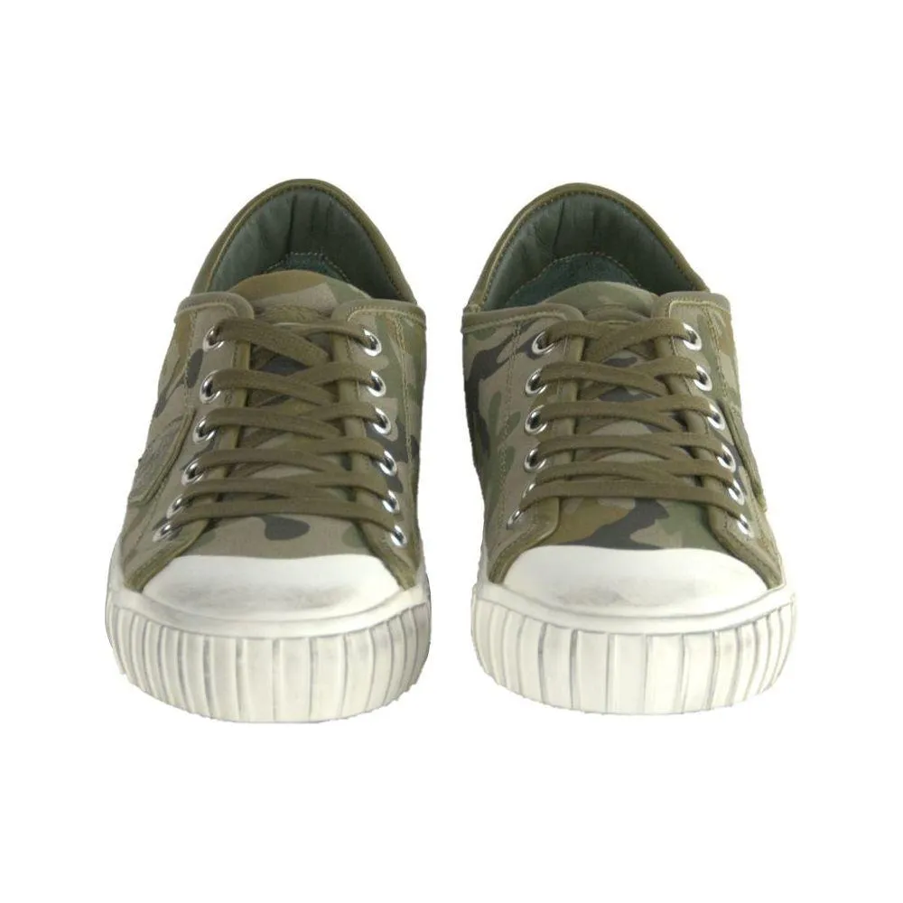 Philippe Model Green Leather Men Sneaker