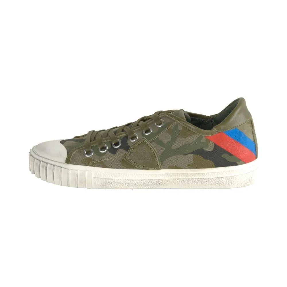 Philippe Model Green Leather Men Sneaker