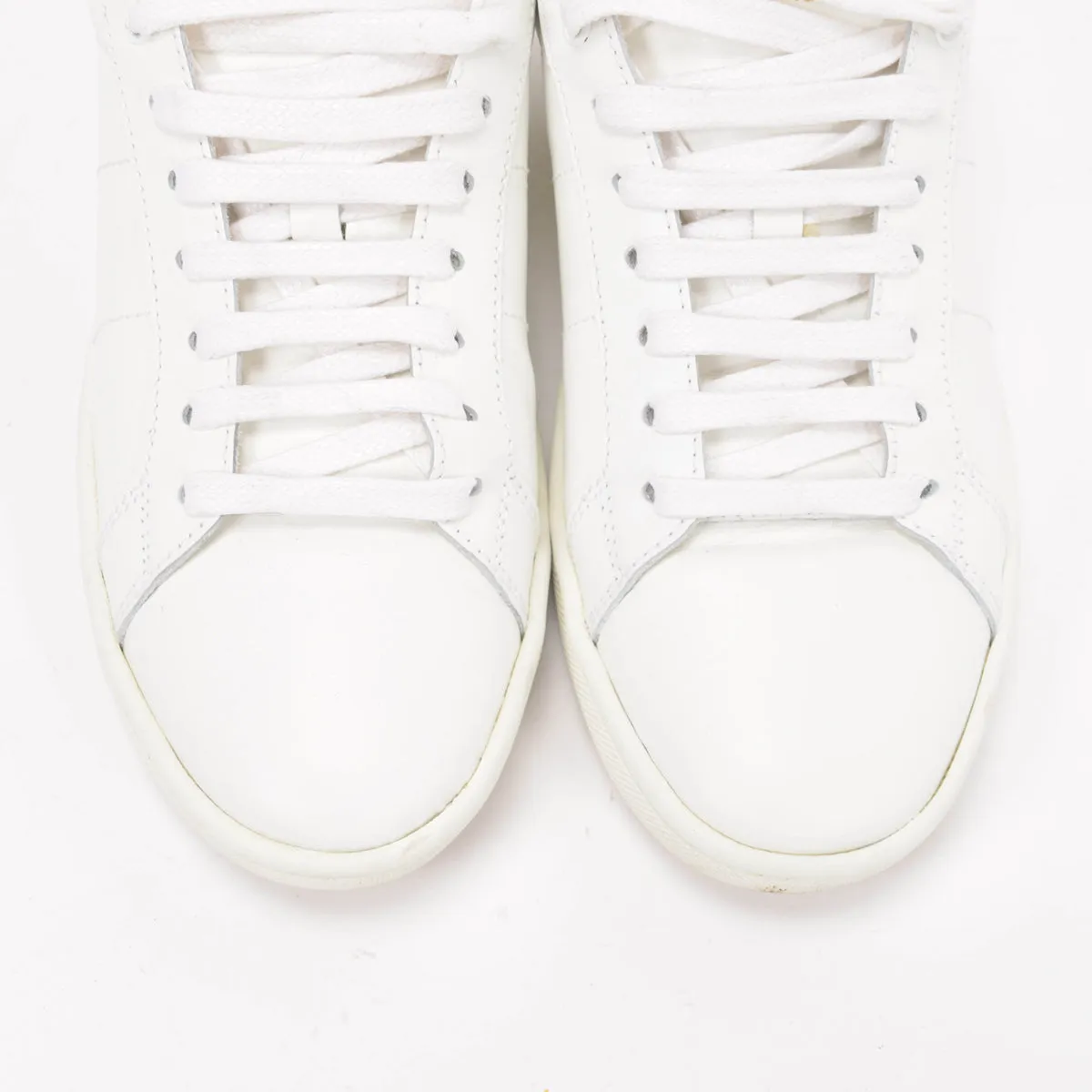 Saint Laurent White Leather Court Classic Sneakers 35