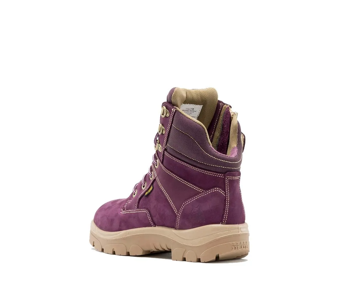 Steel Blue Southern Cross Ladies Zip Steel Toe Boots, Purple