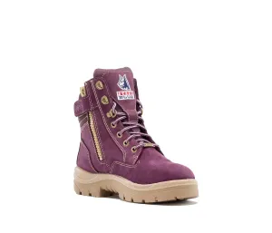 Steel Blue Southern Cross Ladies Zip Steel Toe Boots, Purple