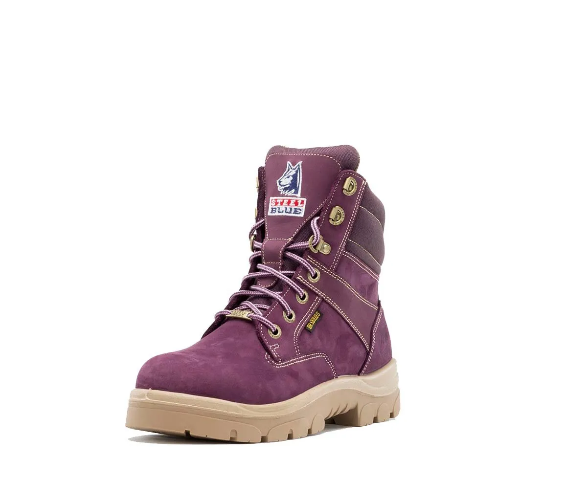 Steel Blue Southern Cross Ladies Zip Steel Toe Boots, Purple