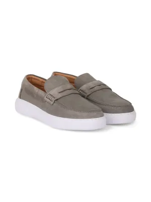 Stylish Slip On Moccasin Grey Shoes