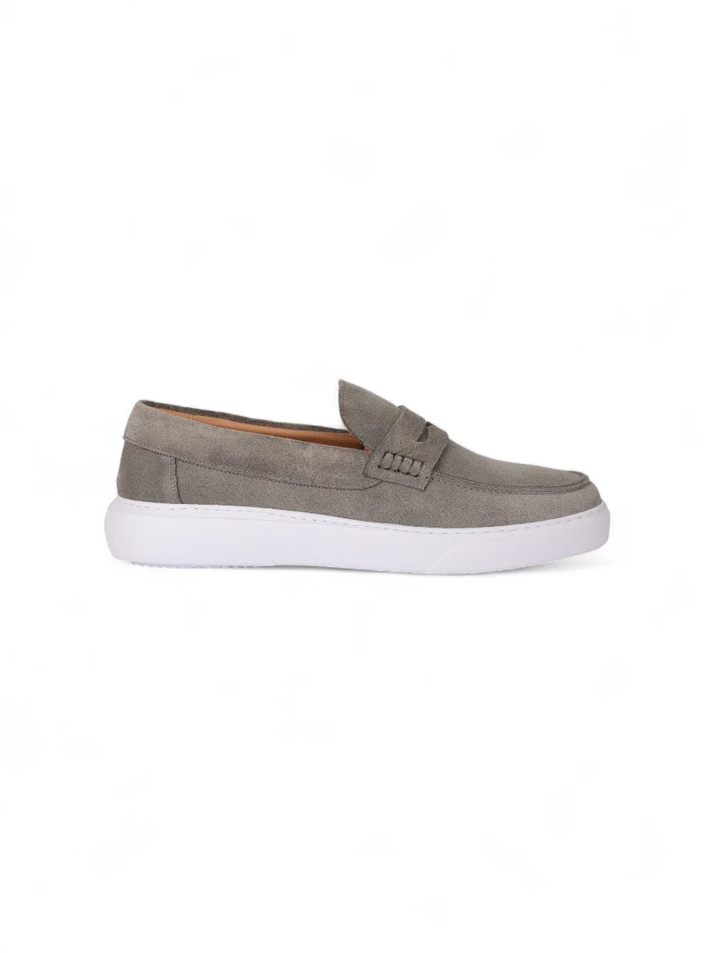 Stylish Slip On Moccasin Grey Shoes